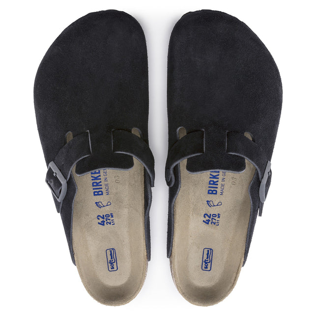 BIRKENSTOCK BOSTON SOFT FOOTBED SUEDE LEATHER MEN CLOGS