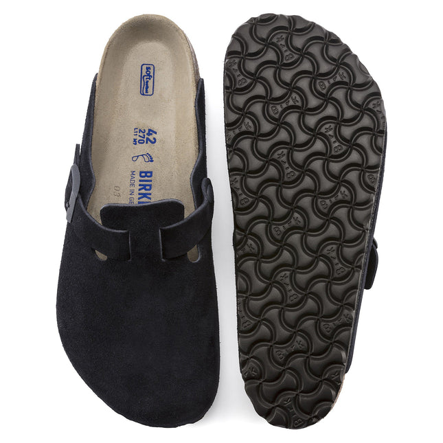 BIRKENSTOCK BOSTON SOFT FOOTBED SUEDE LEATHER MEN CLOGS