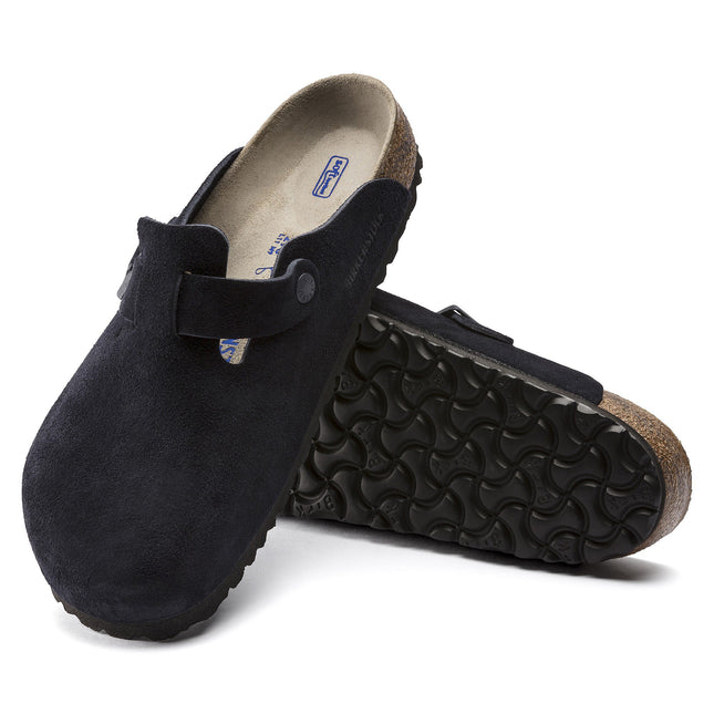 BIRKENSTOCK BOSTON SOFT FOOTBED SUEDE LEATHER MEN CLOGS