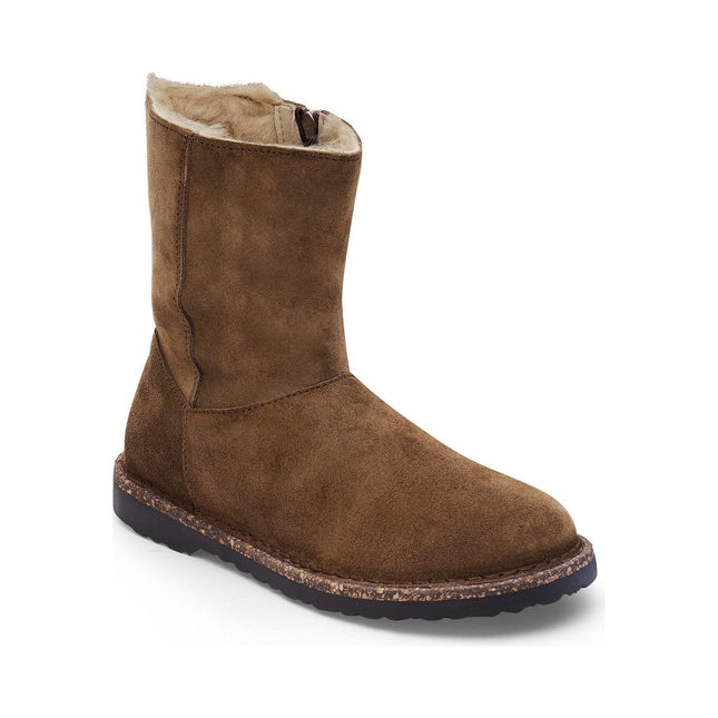 BIRKENSTOCK UPPSALA ZIP SHEARLING SUEDE WOMEN BOOTS - Dark Tea