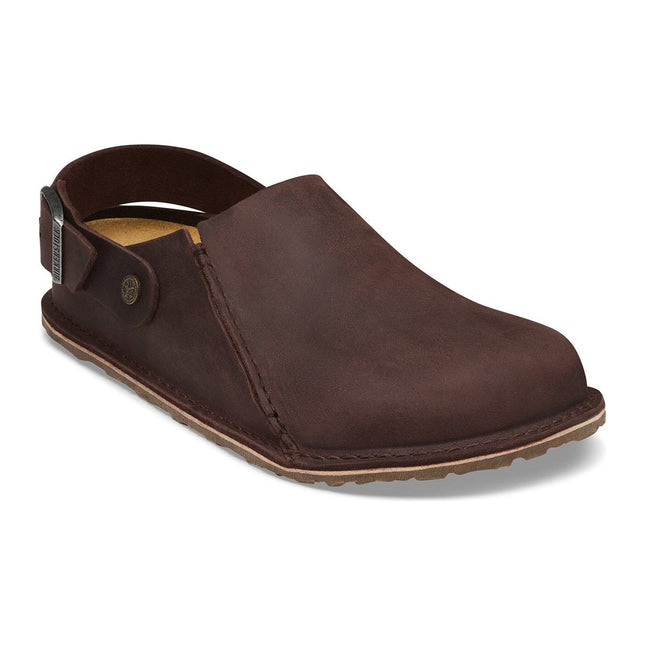 BIRKENSTOCK LUTRY PREMIUM OILED LEATHER WOMEN CLOGS - Habana