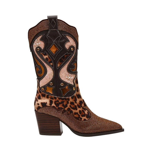 BETSEY JOHNSON JOURNIE WOMEN BOOTS - Leopard