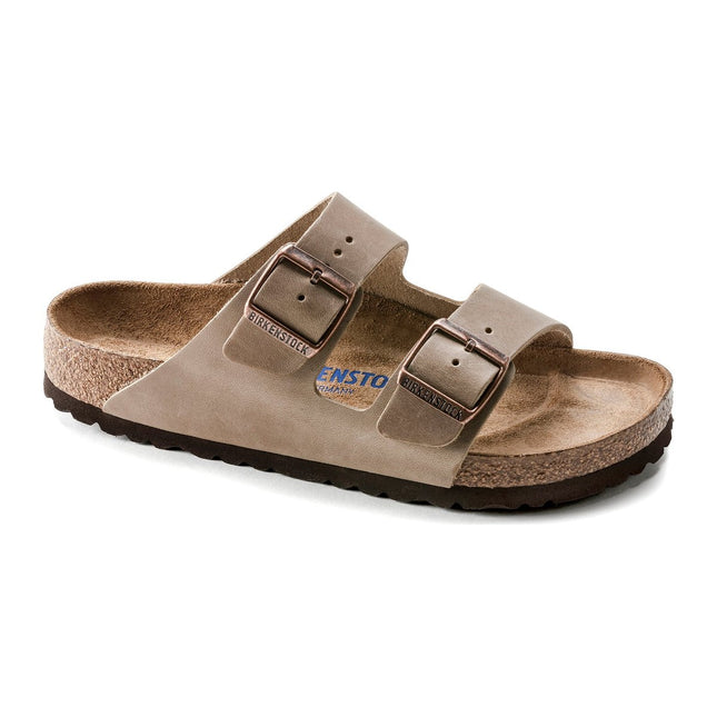 BIRKENSTOCK ARIZONA SOFT FOOTBED OILED LEATHER UNISEX SANDAL - Tobacco Brown