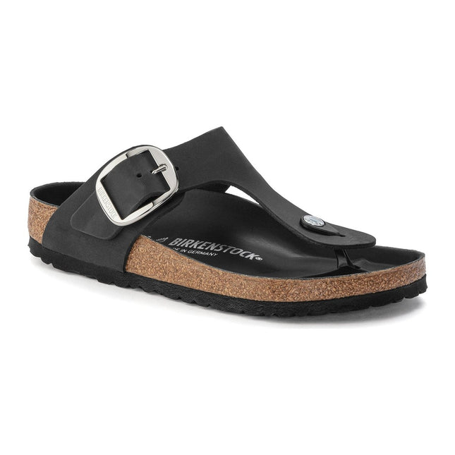 BIRKENSTOCK GIZEH BIG BUCKLE OILED LEATHER WOMEN SANDALS