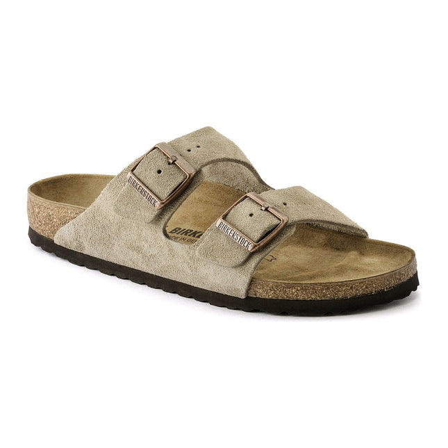 BIRKENSTOCK ARIZONA SUEDE LEATHER UNISEX SANDALS - Taupe Suede Narrow