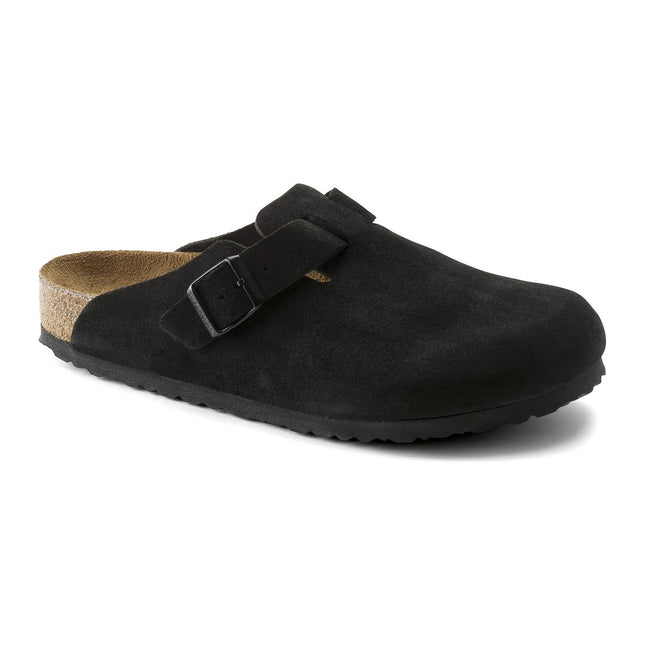 BIRKENSTOCK BOSTON SOFT FOOTBED SUEDE LEATHER UNISEX CLOGS