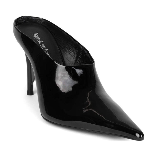 JEFFREY CAMPBELL VADER WOMEN MULES - Black Patent