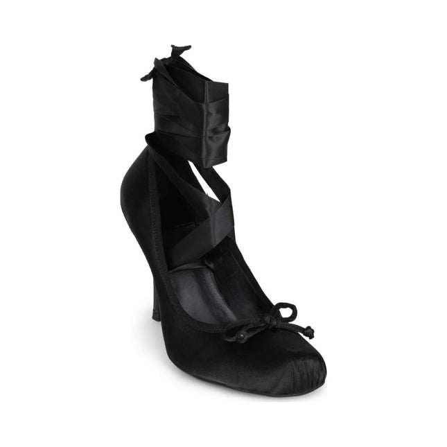 JEFFREY CAMPBELL NYMPHA WOMEN HEELS - Black Satin