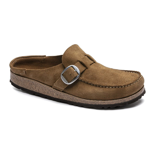 BIRKENSTOCK BUCKLEY SUEDE LEATHER Women Clogs Tea N