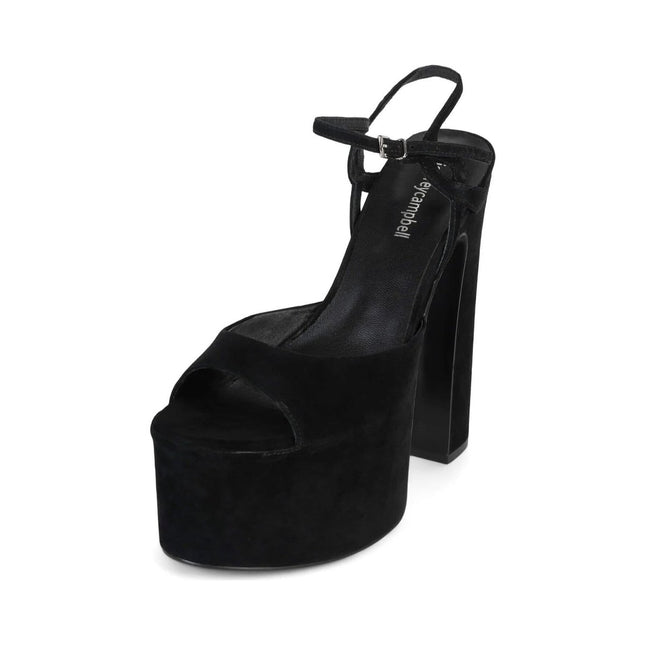 JEFFREY CAMPBELL EVER-LAST Women Heels - Black Suede