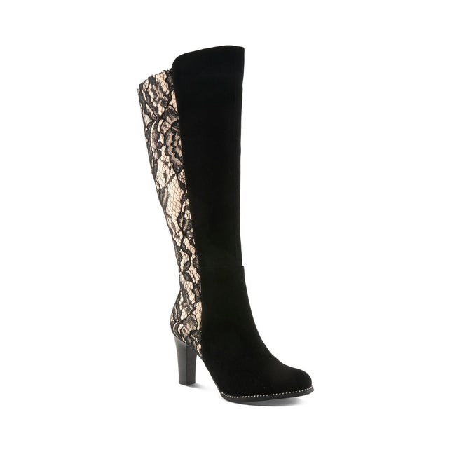 L'ARTISTE SULTANA WOMEN BOOTS  - Black Multi Suede