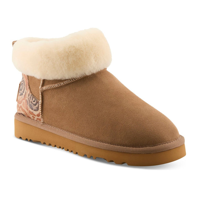 L`ARTISTE BRANDAI-CURLI SHEARLING WOMEN BOOTS - Beige Multi Suede