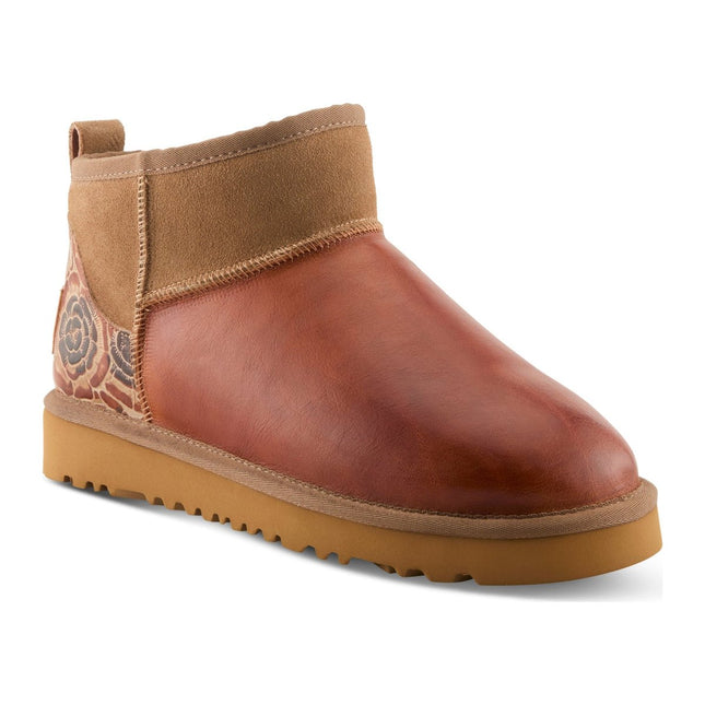 L`ARTISTE BRANDAI-GLOSS SHEARLING WOMEN BOOTS - Brown Multi