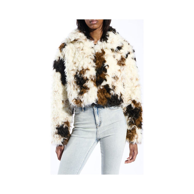 AZALEA WANG ENORA WOMEN COATS - Cream Multi