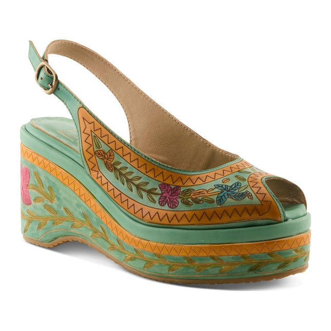 L'ARTISTE ARTDEVIVRE WOMEN SANDALS - Mint Green Multi