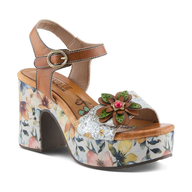 L'ARTISTE FELIS WOMEN SANDALS - Camel Multi