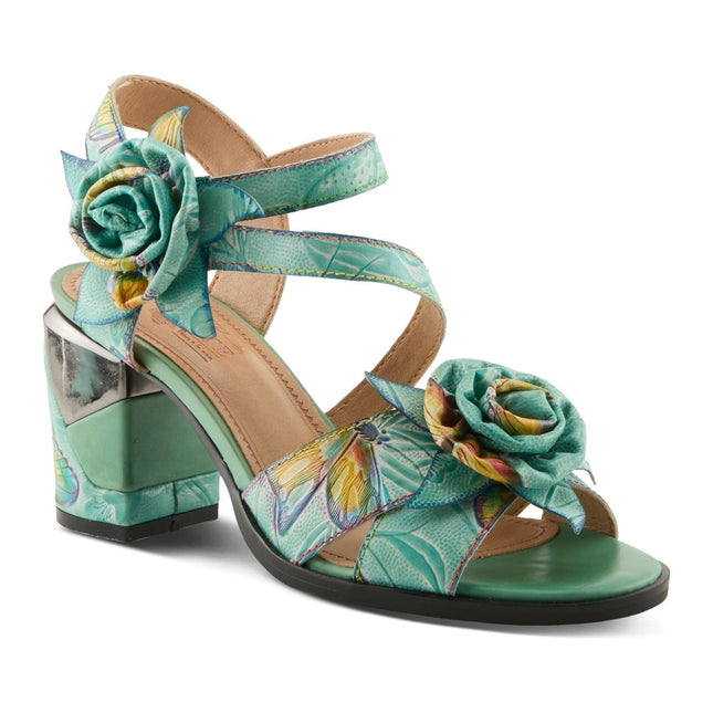 L'ARTISTE FLOWERPOWER WOMEN SANDALS - MINT GREEN MULTI