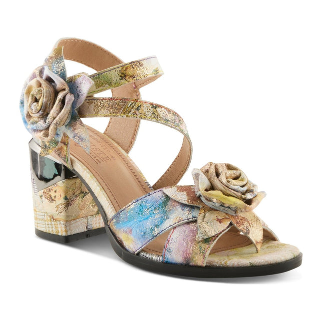 L'ARTISTE FLOWERPOWER WOMEN SANDALS - YELLOW MULTI
