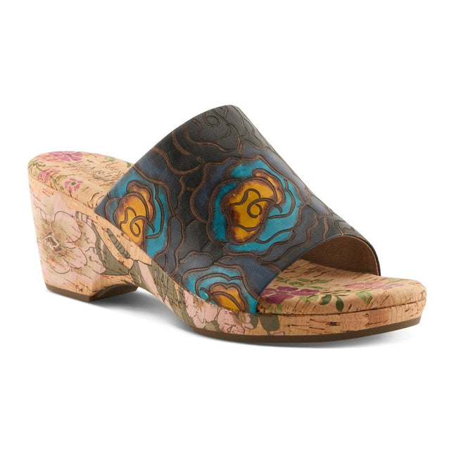 L'ARTISTE NICENEASY WOMEN SANDALS - BLACK MULTI