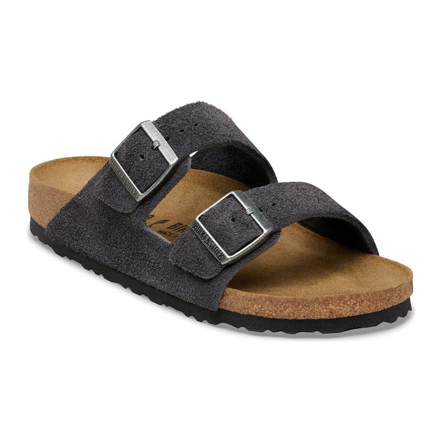 BIRKENSTOCK ARIZONA SUEDE LEATHER WOMEN SANDALS - Charcoal