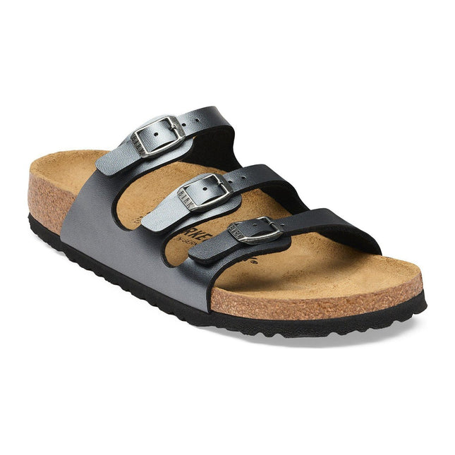 BIRKENSTOCK FLORIDA BIRKO-FLOR WOMEN SANDALS - Metallic Black