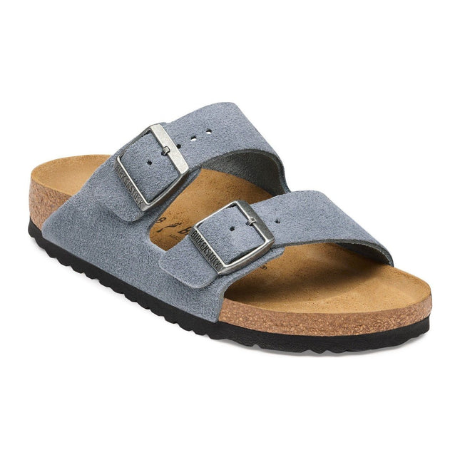 BIRKENSTOCK ARIZONA SUEDE LEATHER UNISEX SANDALS - Stone Blue