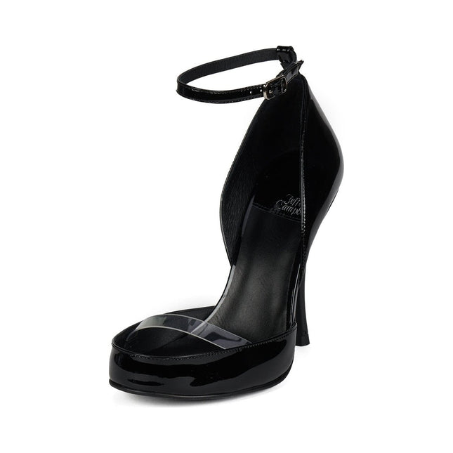 JEFFREY CAMPBELL GOUACHE WOMEN SANDALS - Black Patent