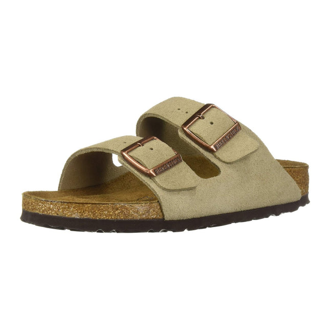 BIRKENSTOCK ARIZONA SUEDE SOFT FOOTBED UNISEX SANDALS - Taupe Regular