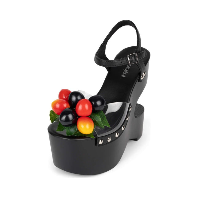 JEFFREY CAMPBELL ROCKAFRUIT WOMEN SANDALS - Black Clear