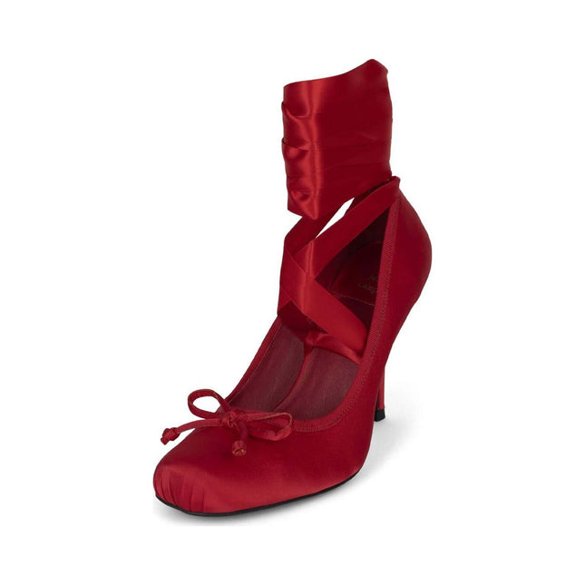 JEFFREY CAMPBELL NYMPHA WOMEN HEELS - Red Satin