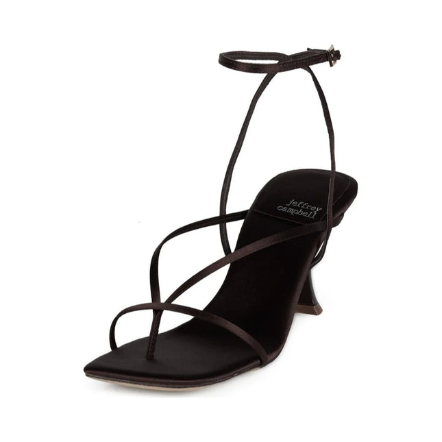 JEFFREY CAMPBELL FLUXX Women Heels - Dark Coffee Satin