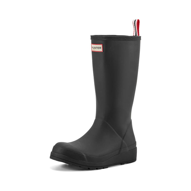 HUNTER W PLAY TALL BOOT WOMEN RAIN BOOTS - Black/Hunter Red/Off White