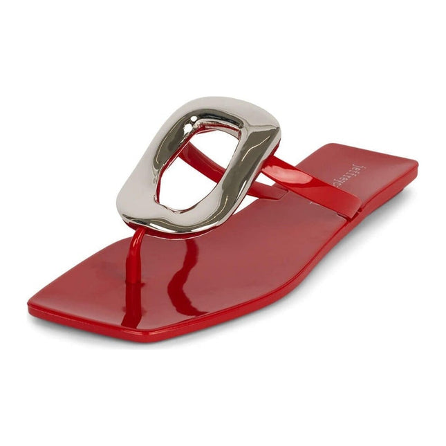 JEFFREY CAMPBELL LINQUES-J Women Sandals - Red Shiny Silver