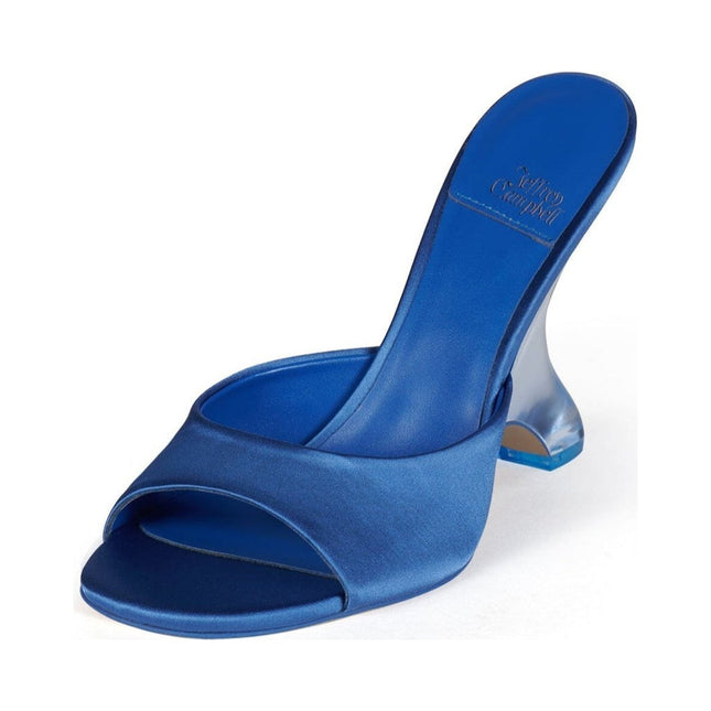 JEFFREY CAMPBELL MEW-2 Women Heels - Blue Satin Combo