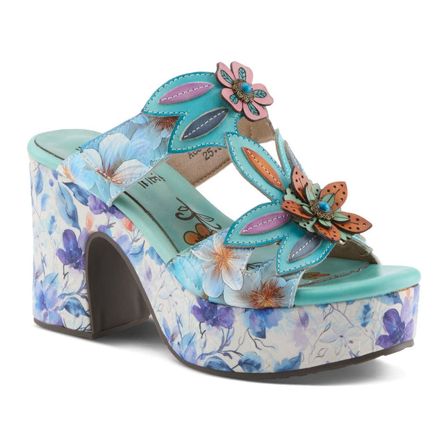 L'ARTISTE BALLOFFIRE WOMEN SANDALS - Sky Blue Multi