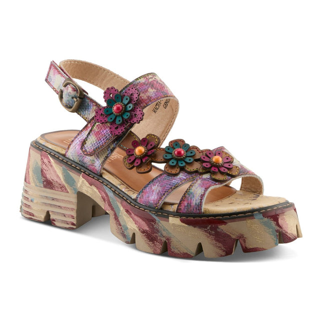 L'ARTISTE MACHA WOMEN SANDALS - Plum Multi