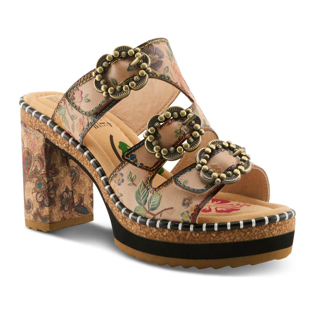 L'ARTISTE MILEMARKER WOMEN SANDALS - Beige Multi