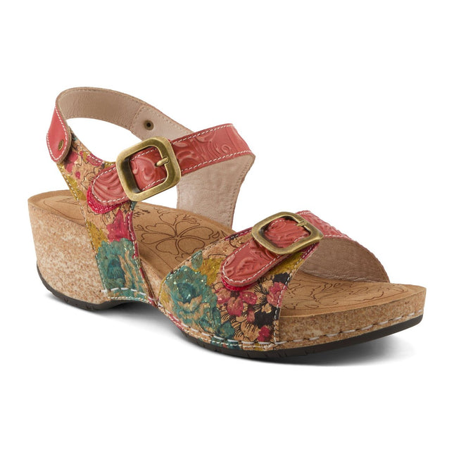 L'ARTISTE OSUNA WOMEN SANDALS - Red Multi