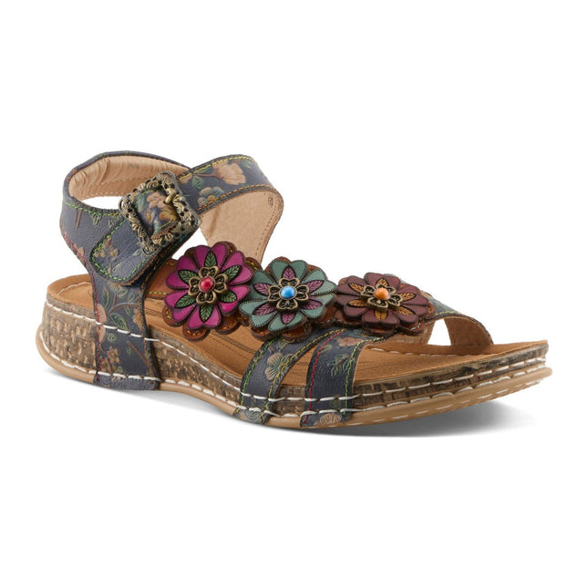 L'ARTISTE OFFCENTER WOMEN SANDALS - Navy Multi