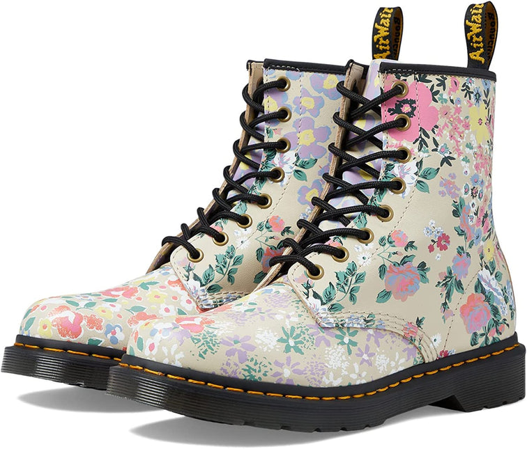 DR. MARTENS 1460 FLORAL MASH UP BACKHAND WOMEN BOOTS