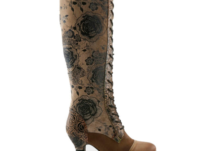 L'ARTISTE PEONYHEAVEN-VIV WOMEN BOOTS - Beige Multi