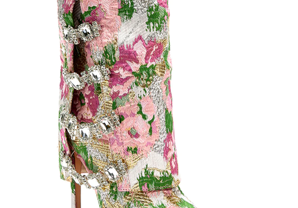 AZALEA WANG TILLEY - CRYSTAL STILETTO WOMEN BOOTS