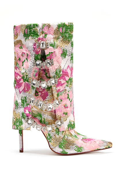 AZALEA WANG TILLEY - CRYSTAL STILETTO WOMEN BOOTS