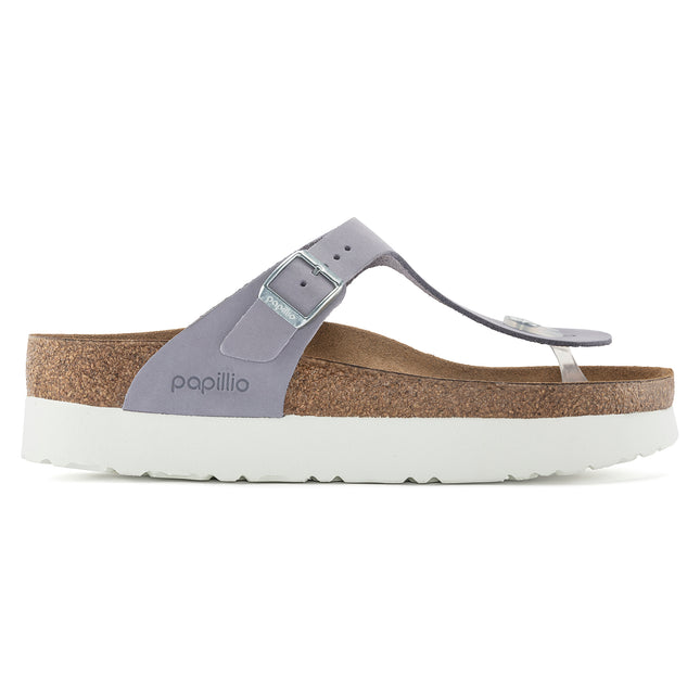 BIRKENSTOCK BIRKENSTOCK GIZEH PLATFORM NUBUCK LEATHER WOMEN SANDALS