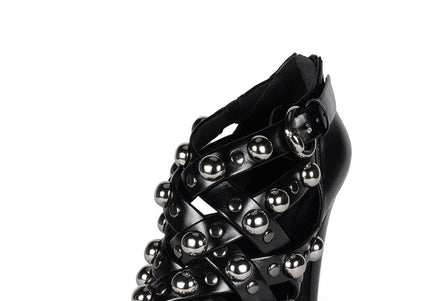 JEFFREY CAMPBELL RETALIATE Women Heels - Black Silver