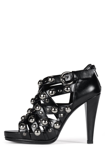 JEFFREY CAMPBELL RETALIATE Women Heels - Black Silver