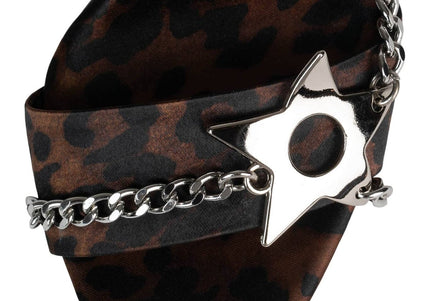 JEFFREY CAMPBELL SOIRE-O Women Heels - Tan Cheetah Satin Silver