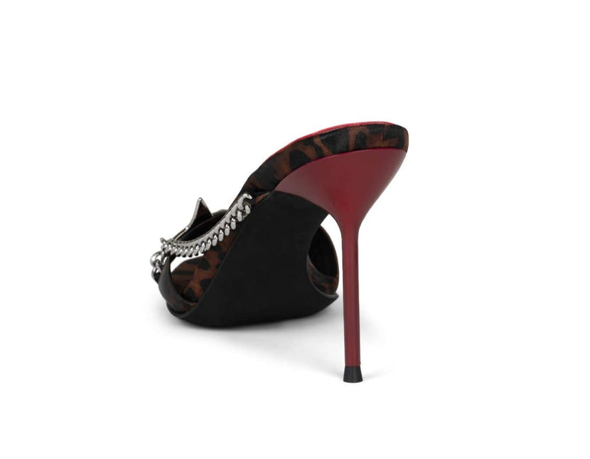 JEFFREY CAMPBELL SOIRE-O Women Heels - Tan Cheetah Satin Silver