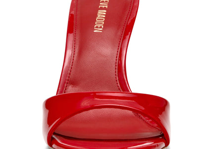 STEVE MADDEN DAVINA WOMEN MULES - Red-Orange Patent