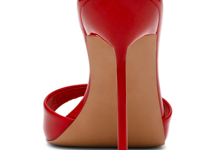 STEVE MADDEN DAVINA WOMEN MULES - Red-Orange Patent